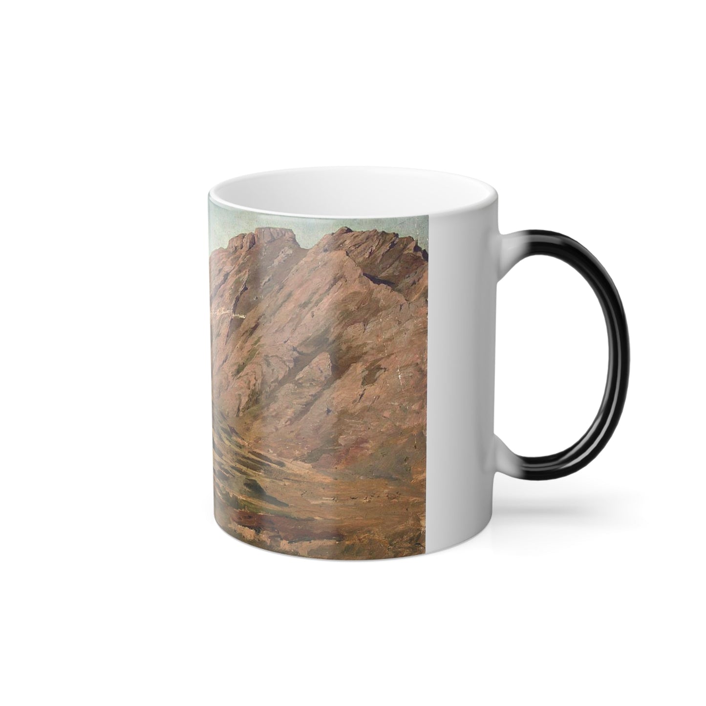 Franz Roubaud (1856-1928) A Mountain Village in the Caucasus - Color Changing Mug 11oz-11oz-The Sticker Space
