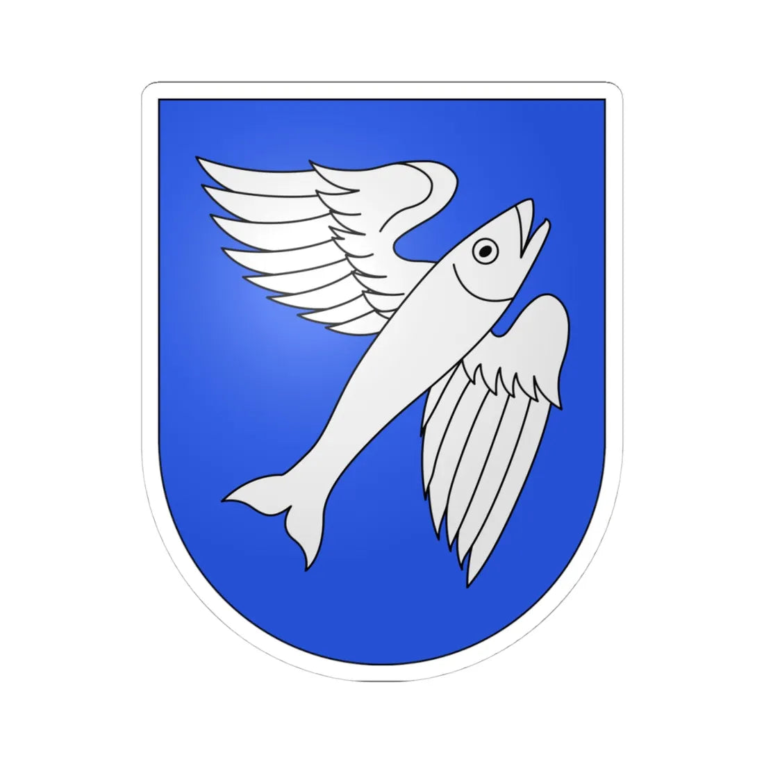 Frasco-coat of arms (Switzerland) (Coat of Arms) STICKER Vinyl Kiss-Cut Decal 4 Inch White - The Sticker Space