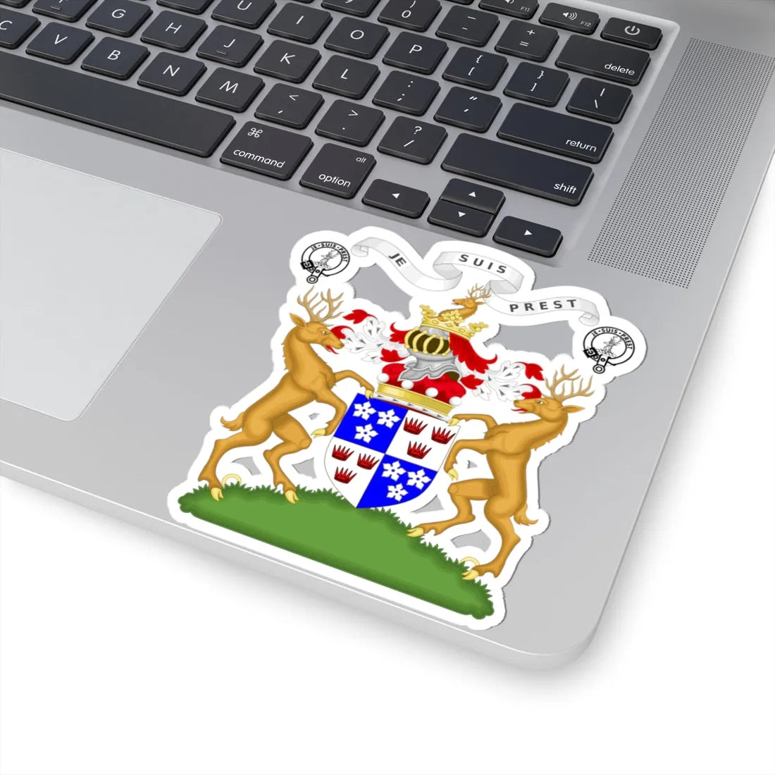 Fraster of Lovat Achievement (Scotland) (Coat of Arms) STICKER Vinyl Kiss-Cut Decal - The Sticker Space