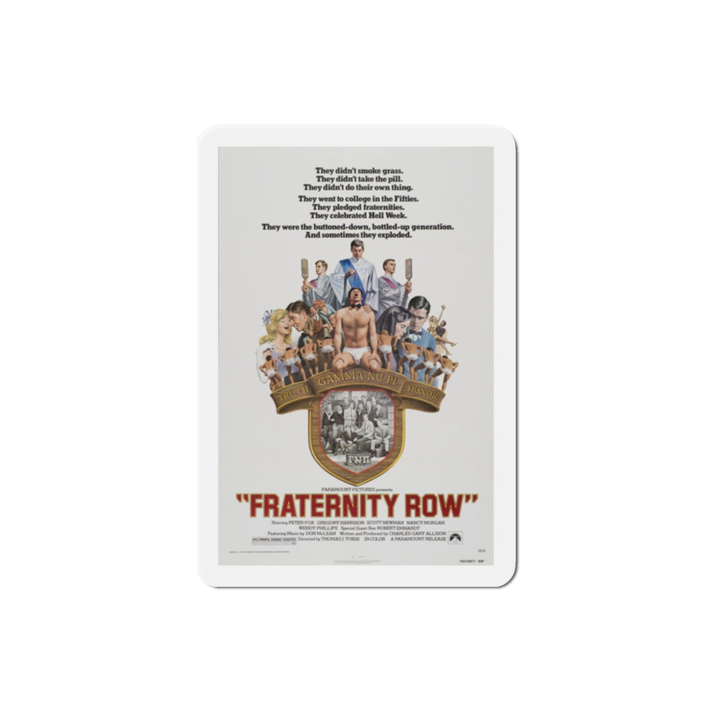 Fraternity Row 1977 Movie Poster Die-Cut Magnet-2 Inch-The Sticker Space