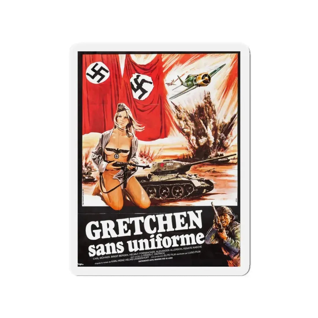 FRAULEINS IN UNIFORM (EINE ARMEE GRETCHEN) FRENCH Movie Poster - Refrigerator Magnet 3 Inch - The Sticker Space