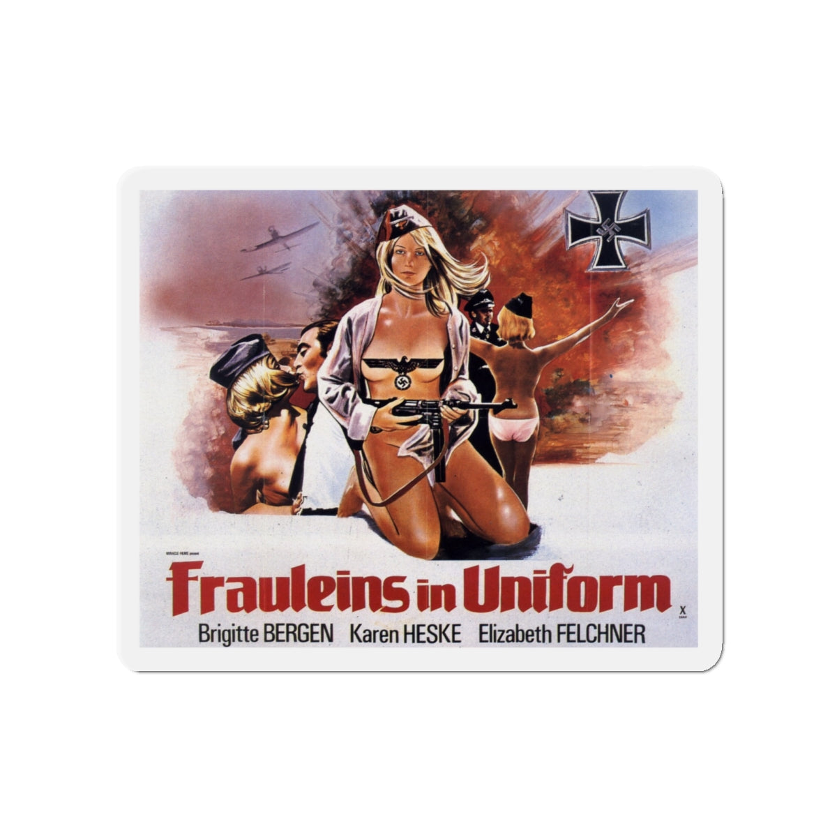 FRAULEINS IN UNIFORM (EINE ARMEE GRETCHEN) Movie Poster - Die-Cut Magnet-4" x 4"-The Sticker Space