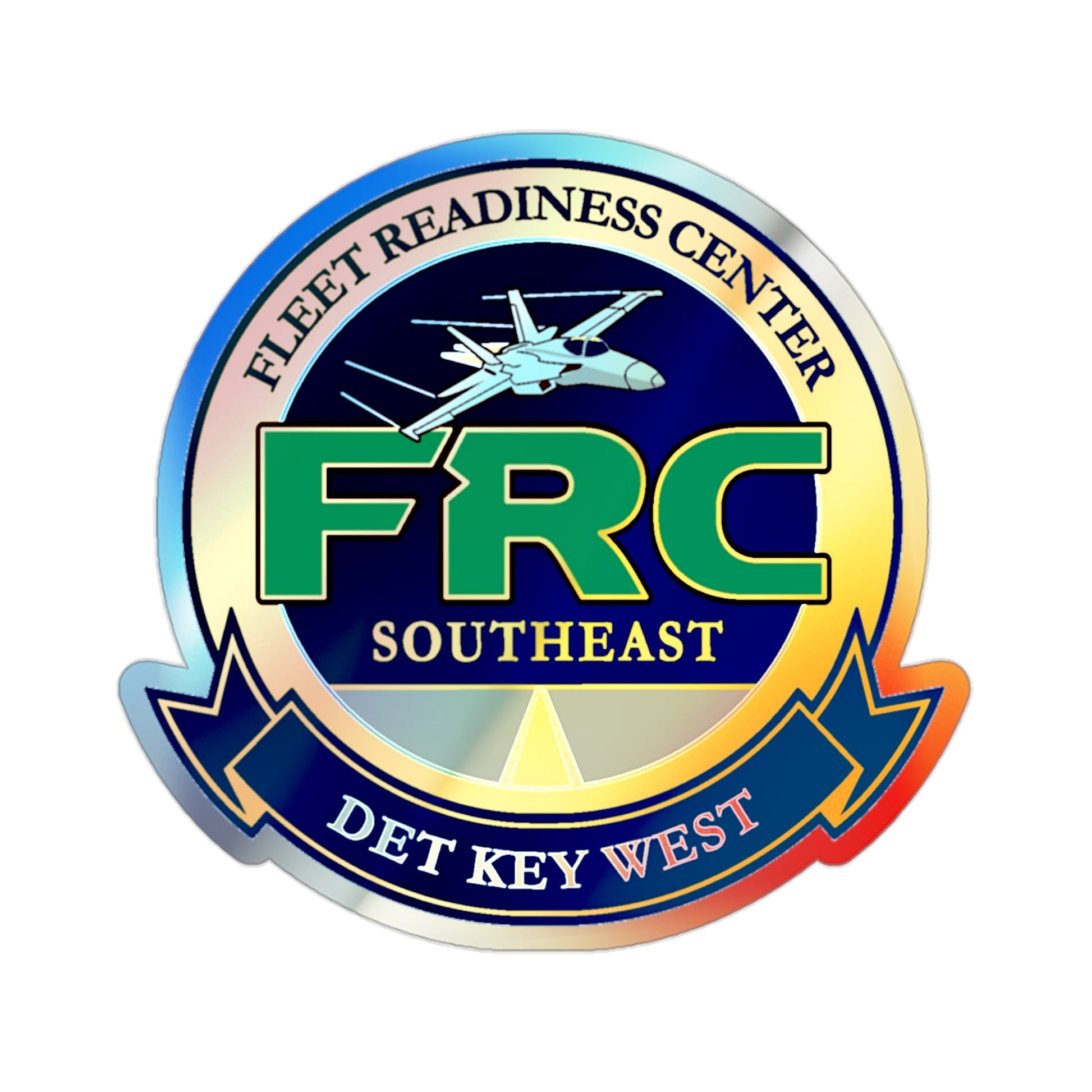 FRC DET Key West Fleet Readiness Center (U.S. Navy) Holographic STICKER Die-Cut Vinyl Decal-2 Inch-The Sticker Space