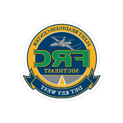 FRC DET Key West Fleet Readiness Center (U.S. Navy) REVERSE PRINT Transparent Die-Cut STICKER 3 Inch Die-Cut Transparent - The Sticker Space