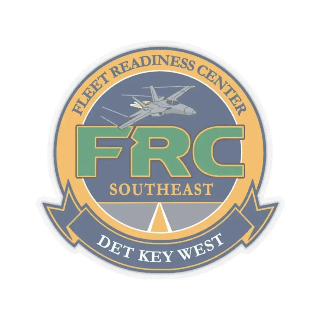 FRC DET Key West Fleet Readiness Center (U.S. Navy) STICKER Vinyl Kiss-Cut Decal 3 Inch Transparent - The Sticker Space