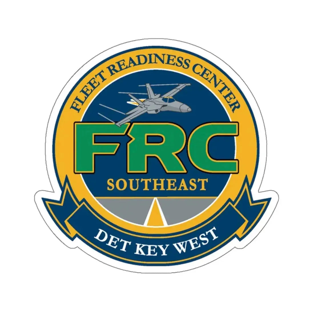 FRC DET Key West Fleet Readiness Center (U.S. Navy) STICKER Vinyl Kiss-Cut Decal 6 Inch White - The Sticker Space