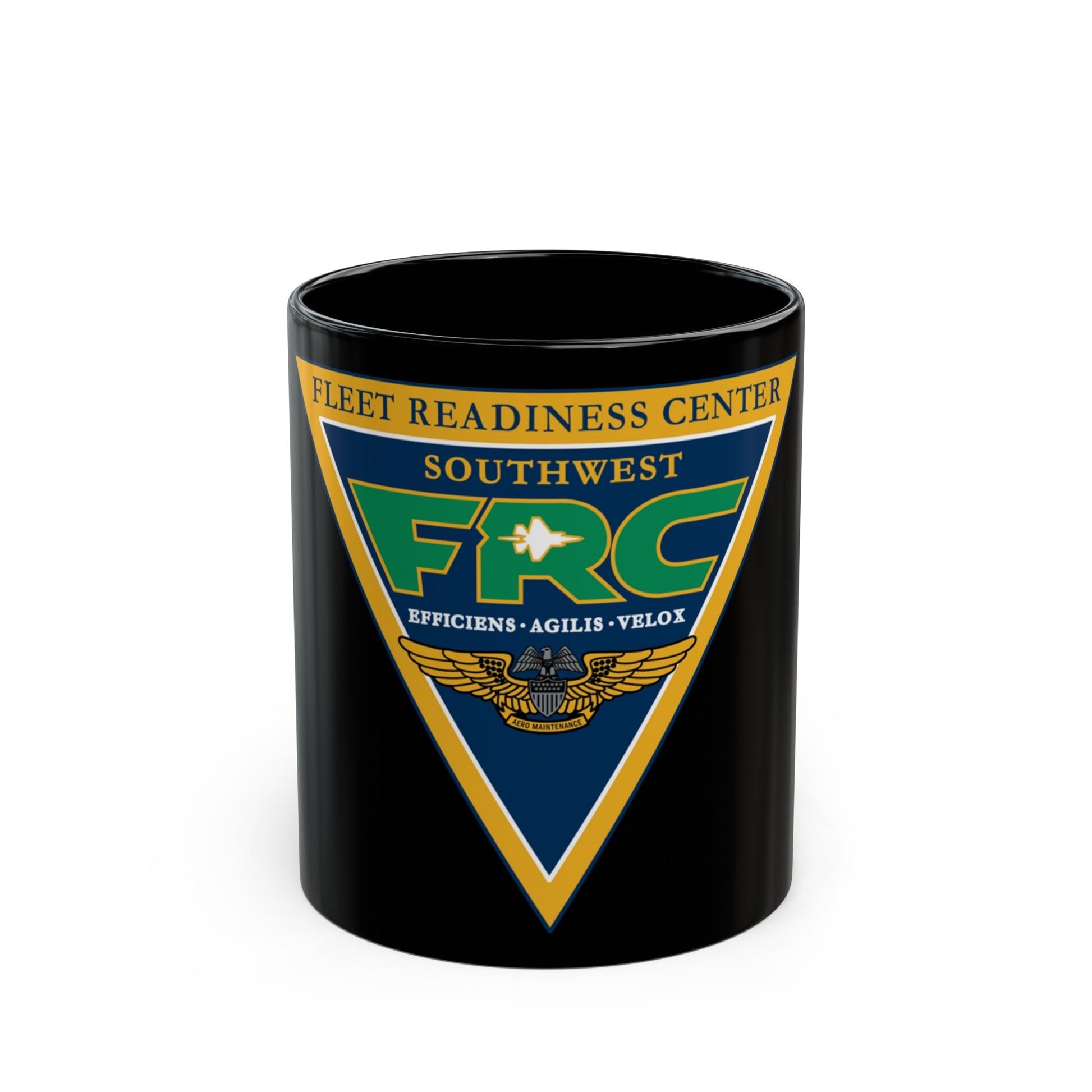 FRC Southwest Fleet Readiness Center (U.S. Navy) Black Coffee Mug-11oz-The Sticker Space