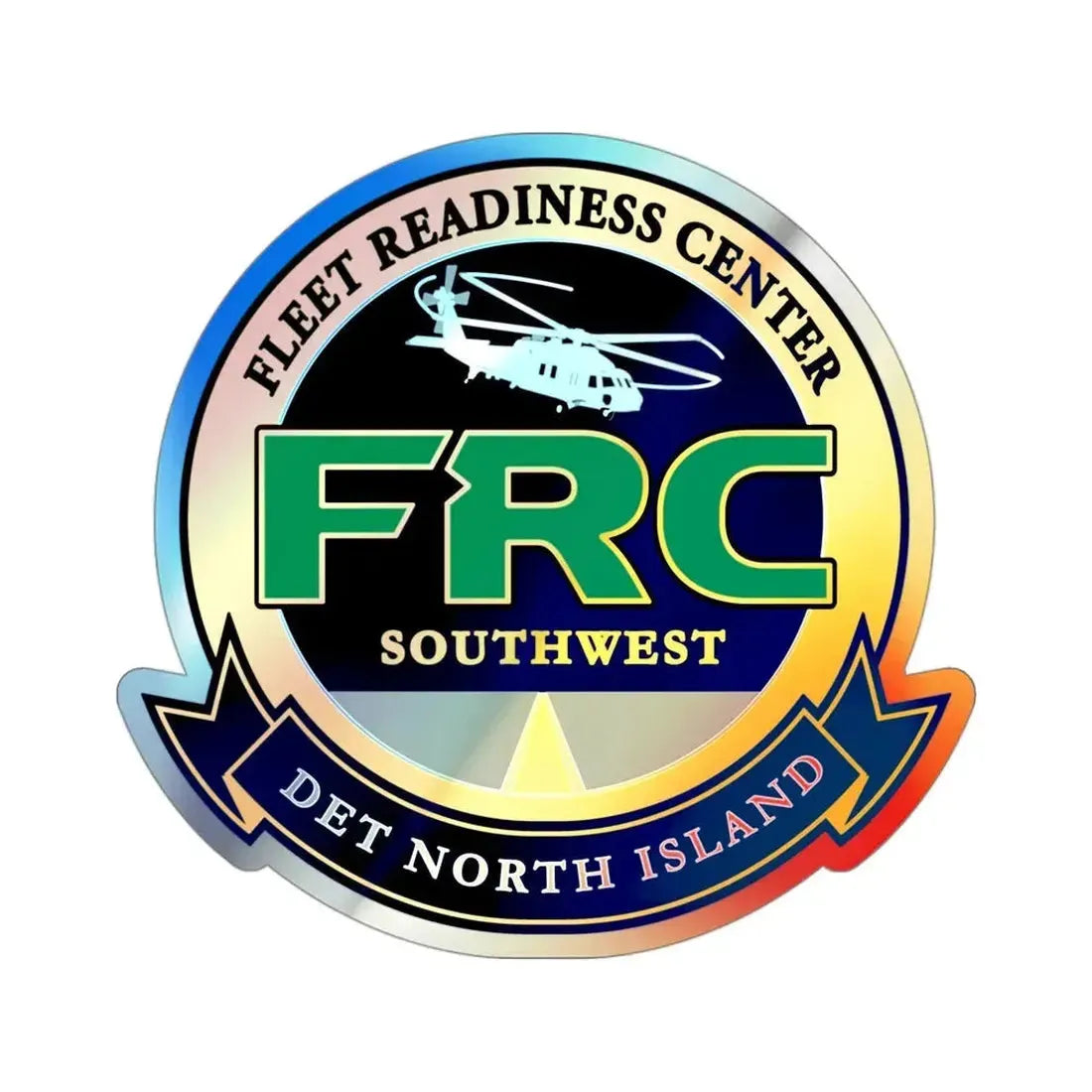 FRC Southwest North Island Fleet Readiness Center (U.S. Navy) Holographic STICKER Die-Cut Vinyl Decal 3 Inch Holographic - The Sticker Space