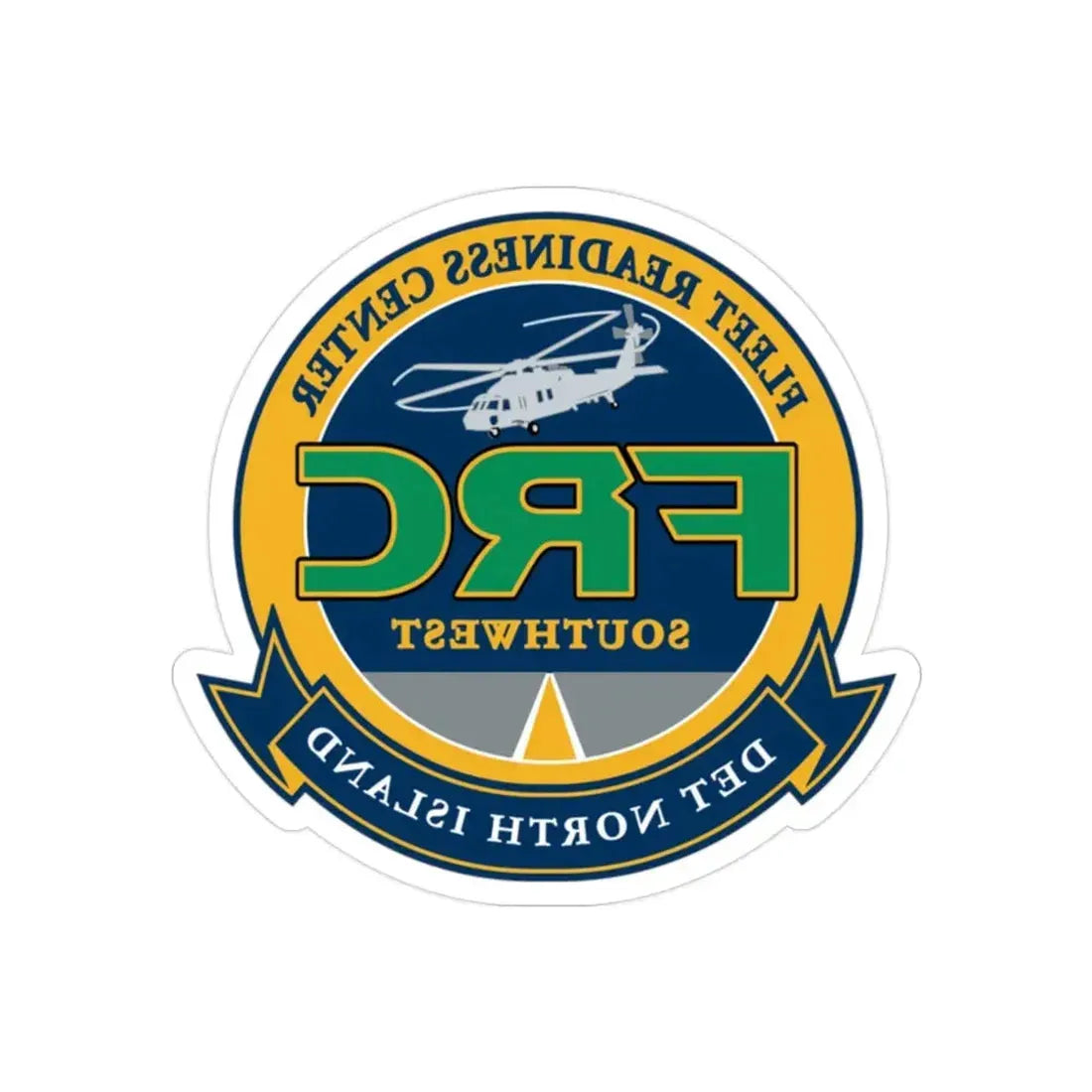 FRC Southwest North Island Fleet Readiness Center (U.S. Navy) REVERSE PRINT Transparent Die-Cut STICKER 2 Inch Die-Cut Transparent - The Sticker Space