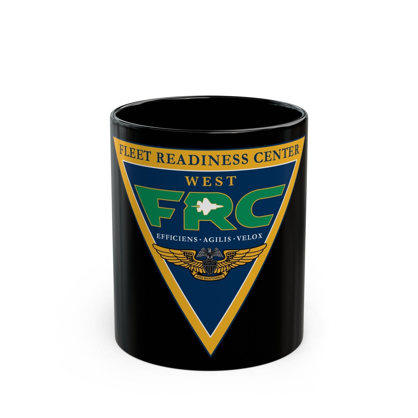 FRC West Fleet Readiness Center (U.S. Navy) Black Coffee Mug-11oz-The Sticker Space