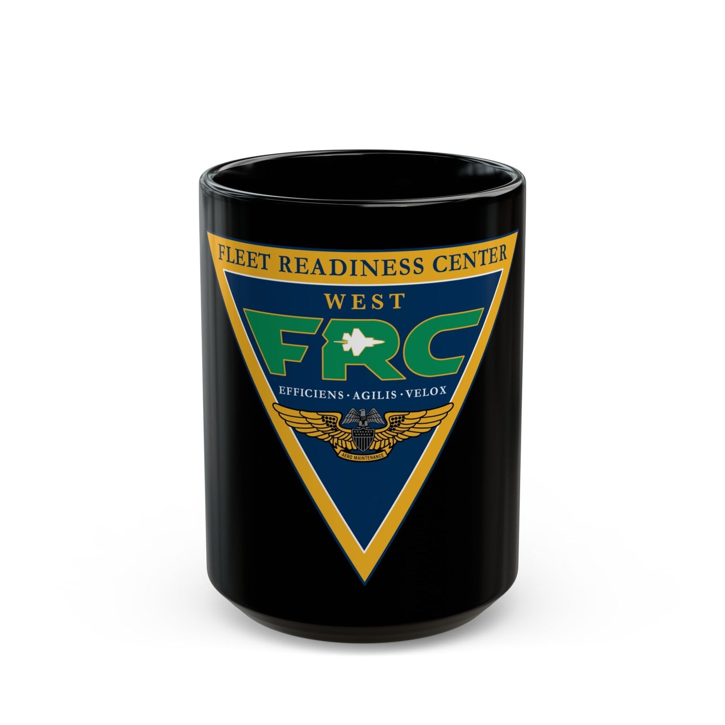 FRC West Fleet Readiness Center (U.S. Navy) Black Coffee Mug-15oz-The Sticker Space