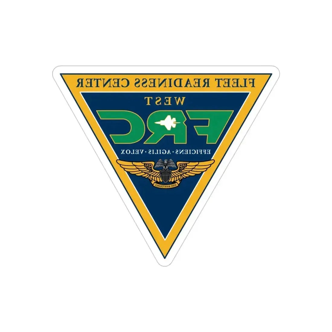 FRC West Fleet Readiness Center (U.S. Navy) REVERSE PRINT Transparent Die-Cut STICKER 4 Inch Die-Cut Transparent - The Sticker Space