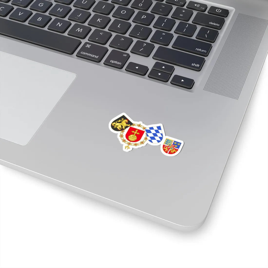 Frédéric II du Palatinat et Dorothee de Danemark Union (Denmark) (Coat of Arms) STICKER Vinyl Kiss-Cut Decal - The Sticker Space