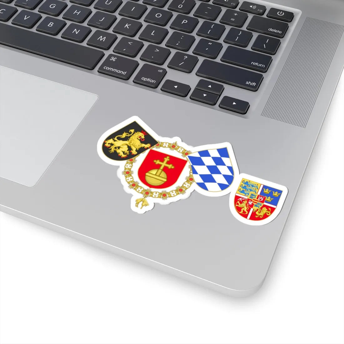 Frédéric II du Palatinat et Dorothee de Danemark Union (Denmark) (Coat of Arms) STICKER Vinyl Kiss-Cut Decal - The Sticker Space
