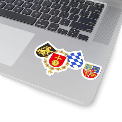 Frédéric II du Palatinat et Dorothee de Danemark Union (Denmark) (Coat of Arms) STICKER Vinyl Kiss-Cut Decal - The Sticker Space