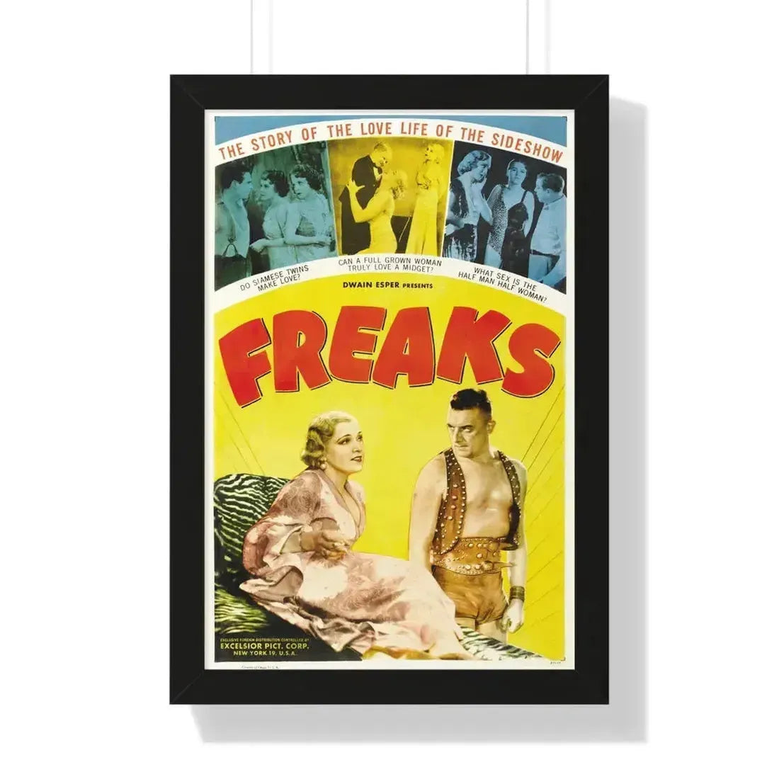 FREAKS (2) 1932 - Framed Movie Poster 16″ x 24″ Black - The Sticker Space