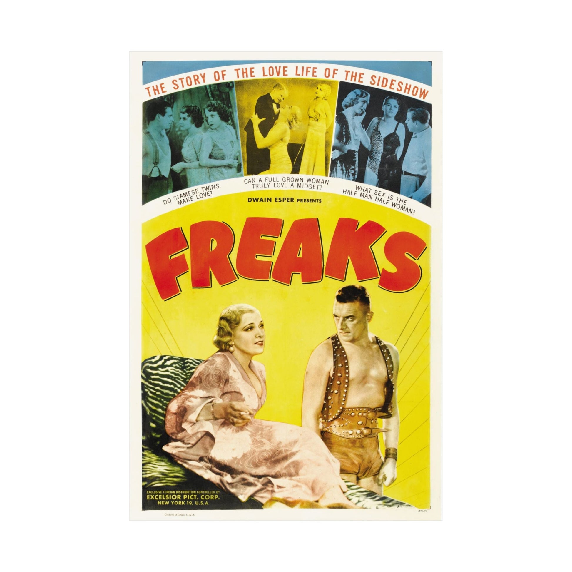 FREAKS (2) 1932 - Paper Movie Poster-The Sticker Space