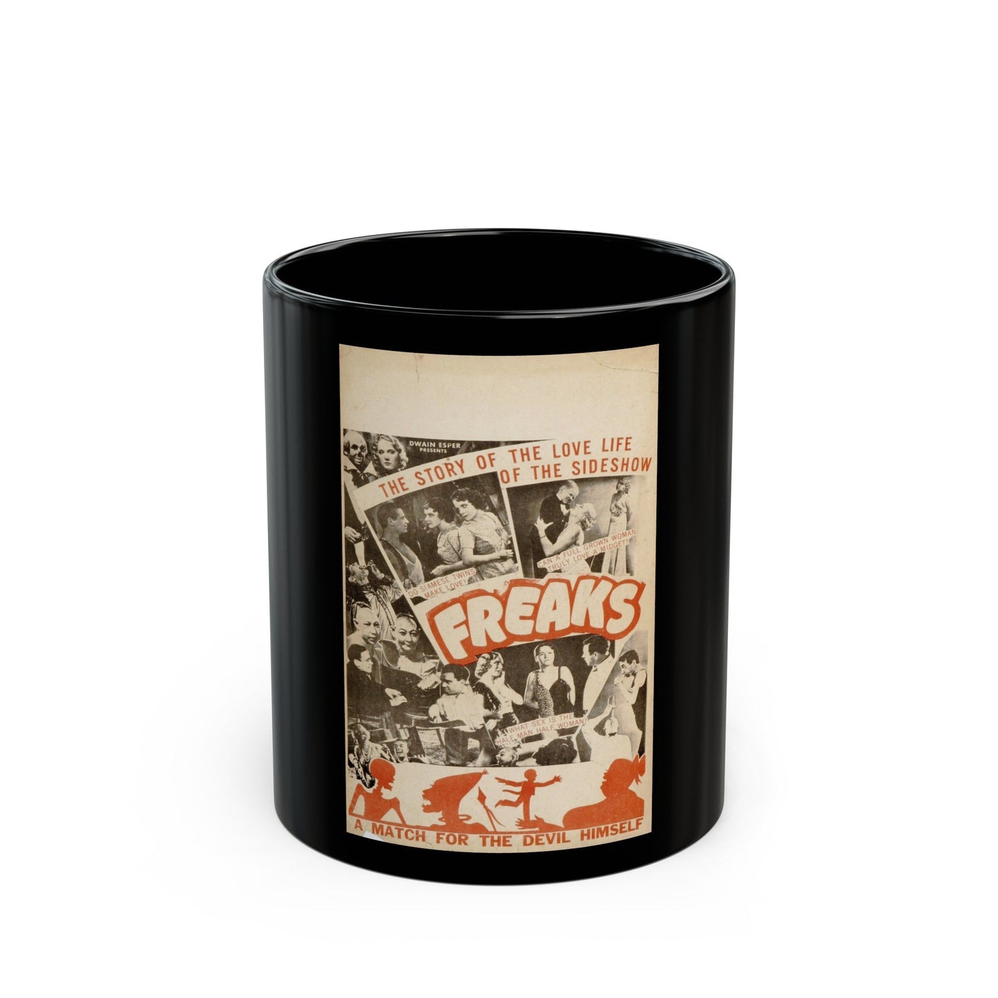 FREAKS (3) 1932 Movie Poster - Black Coffee Mug-11oz-The Sticker Space