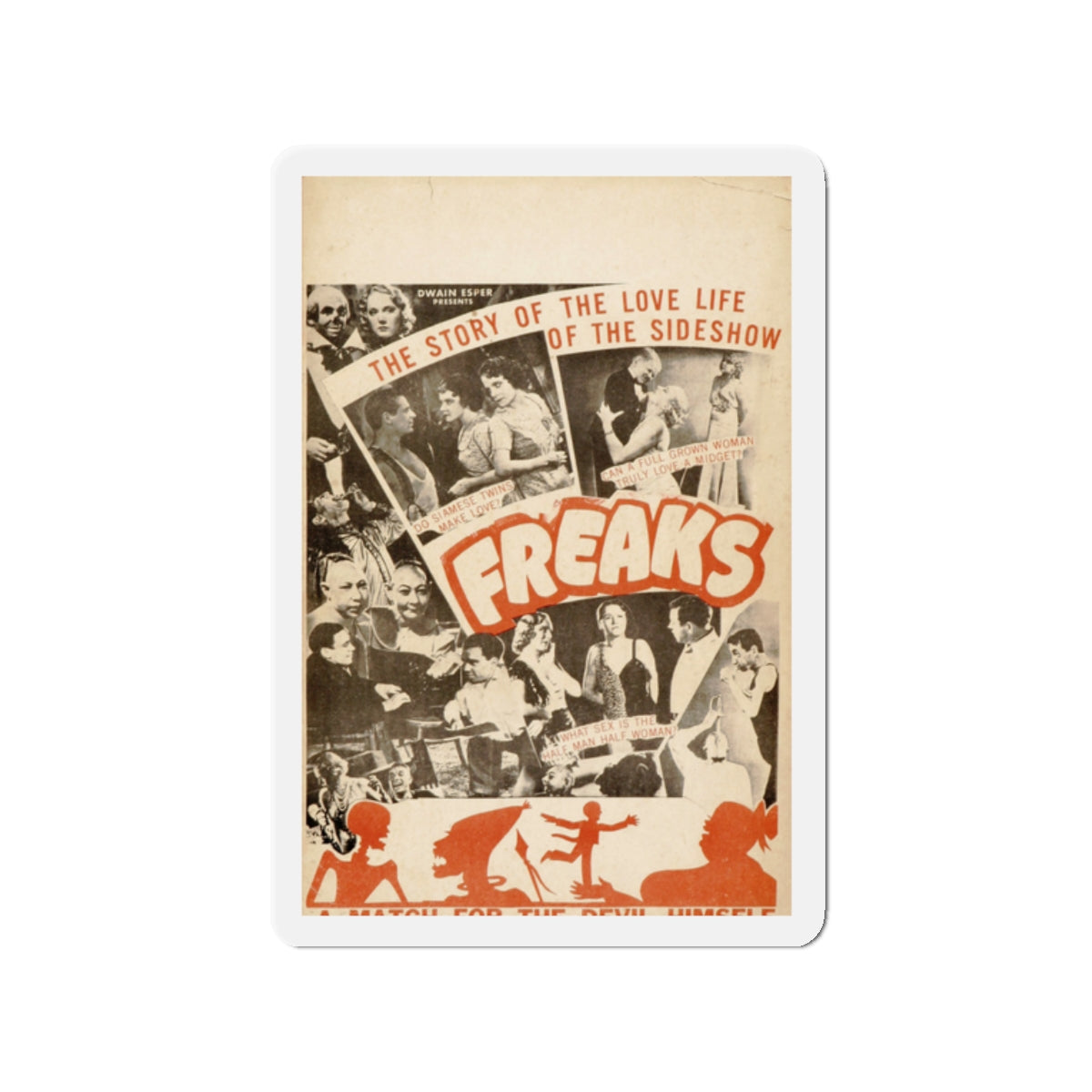 FREAKS (3) 1932 Movie Poster - Die-Cut Magnet-2" x 2"-The Sticker Space