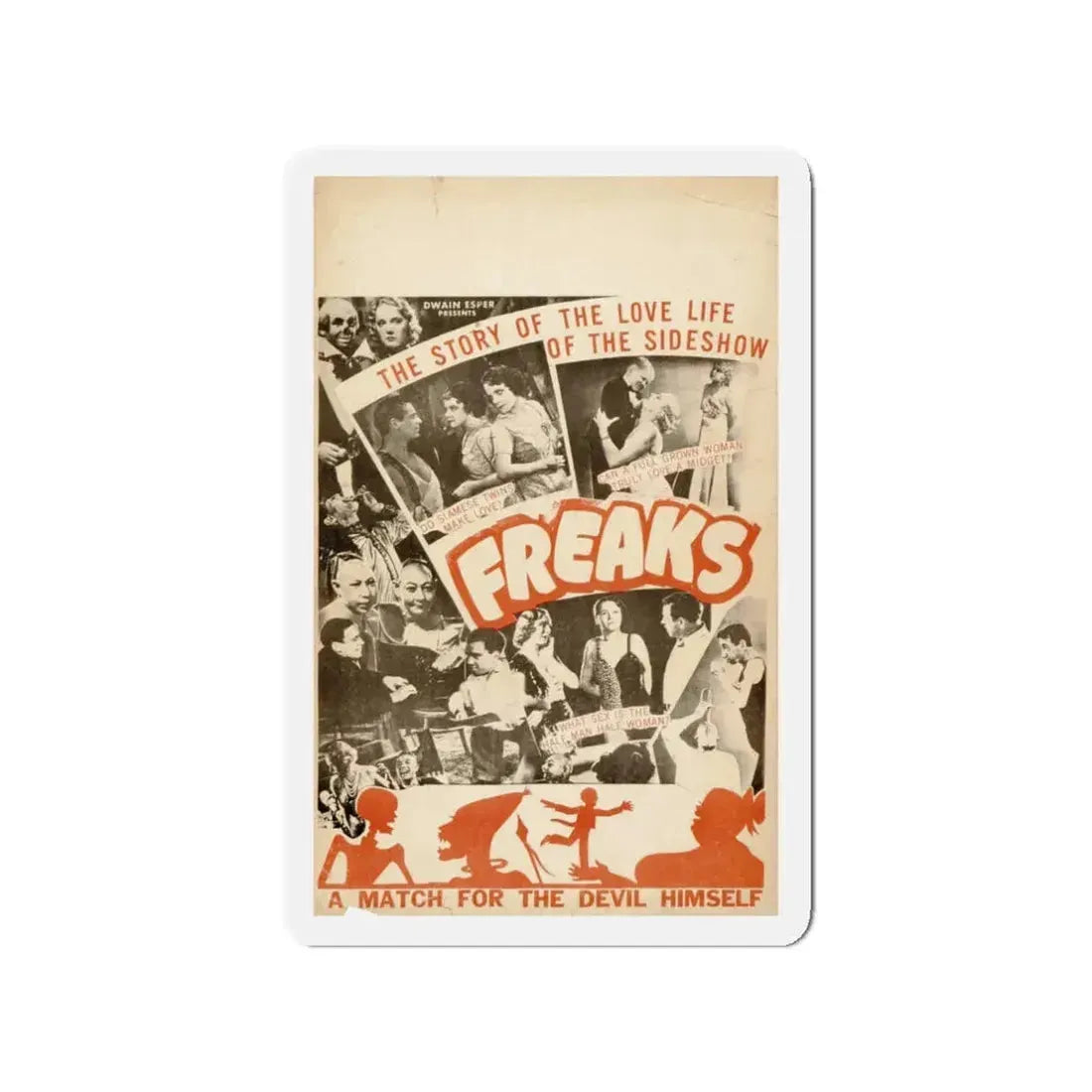 FREAKS (3) 1932 Movie Poster - Refrigerator Magnet 3 Inch - The Sticker Space