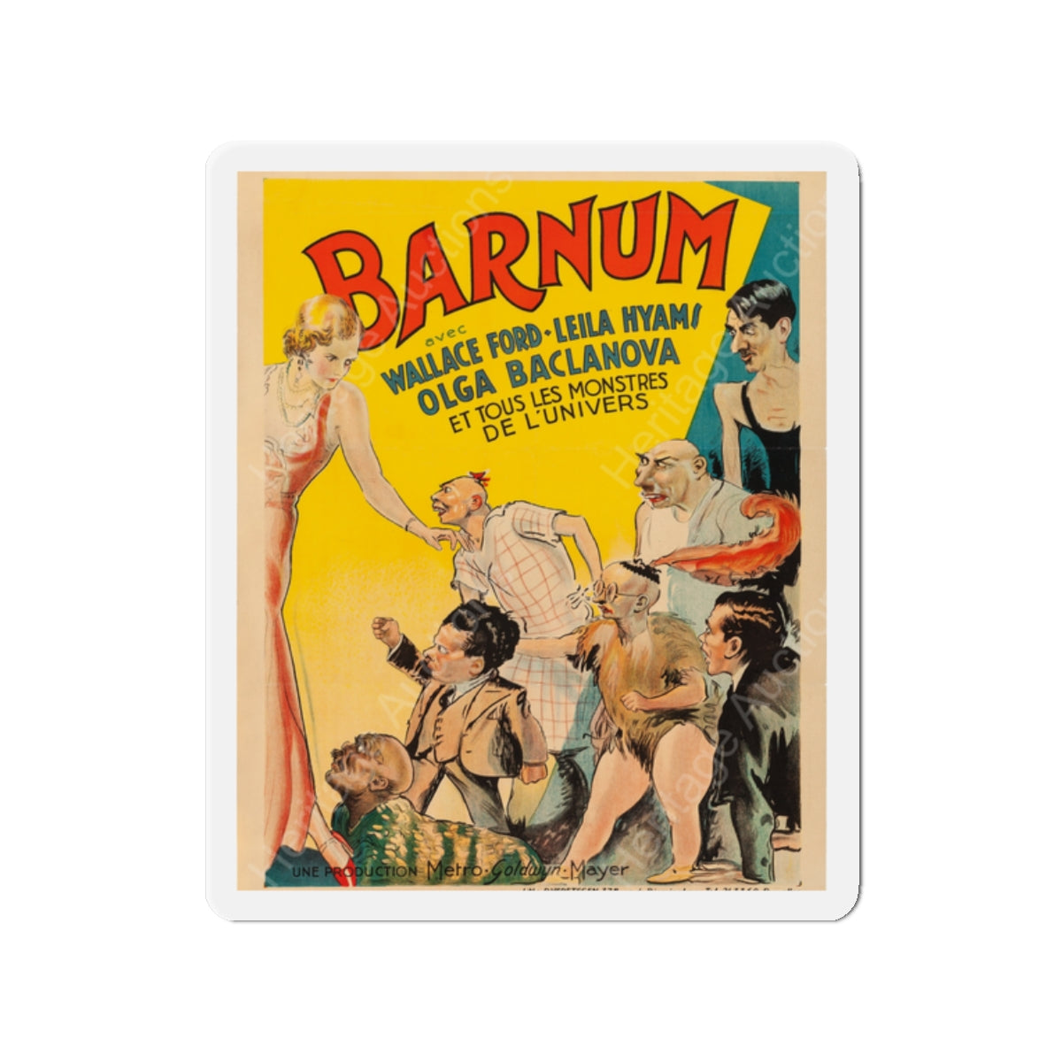 FREAKS (BARNUM) (BELGIAN) 1932 Movie Poster - Die-Cut Magnet-2" x 2"-The Sticker Space