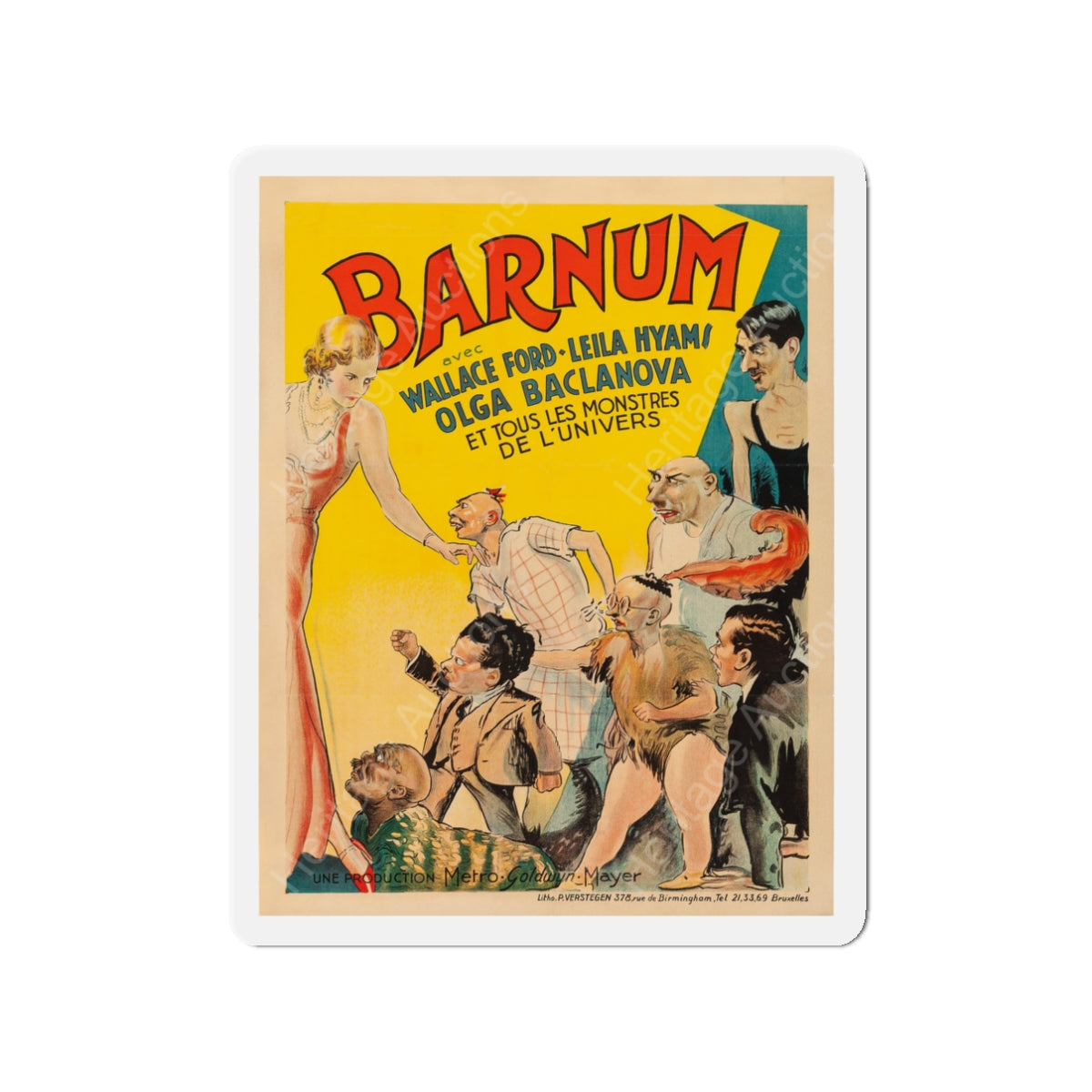 FREAKS (BARNUM) (BELGIAN) 1932 Movie Poster - Die-Cut Magnet-3" x 3"-The Sticker Space