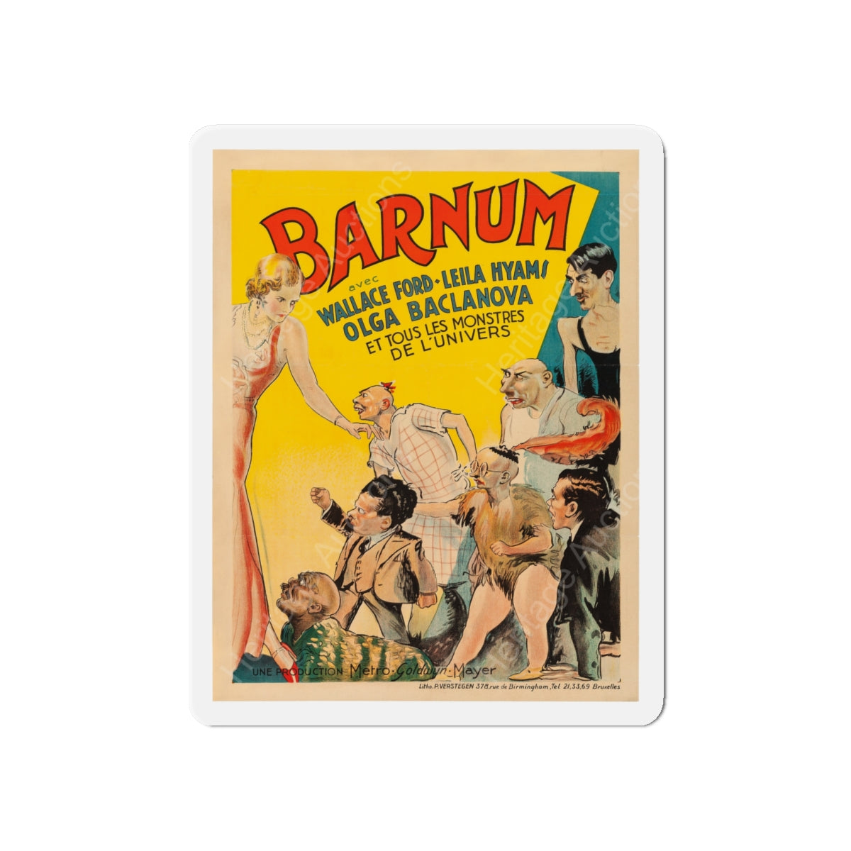 FREAKS (BARNUM) (BELGIAN) 1932 Movie Poster - Die-Cut Magnet-6 × 6"-The Sticker Space