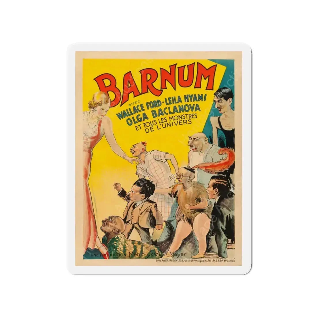 FREAKS (BARNUM) (BELGIAN) 1932 Movie Poster - Refrigerator Magnet 3 Inch - The Sticker Space