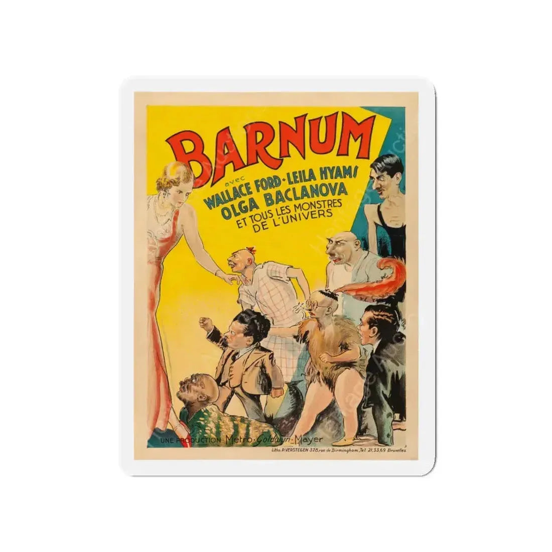 FREAKS (BARNUM) (BELGIAN) 1932 Movie Poster - Refrigerator Magnet 4 Inch - The Sticker Space