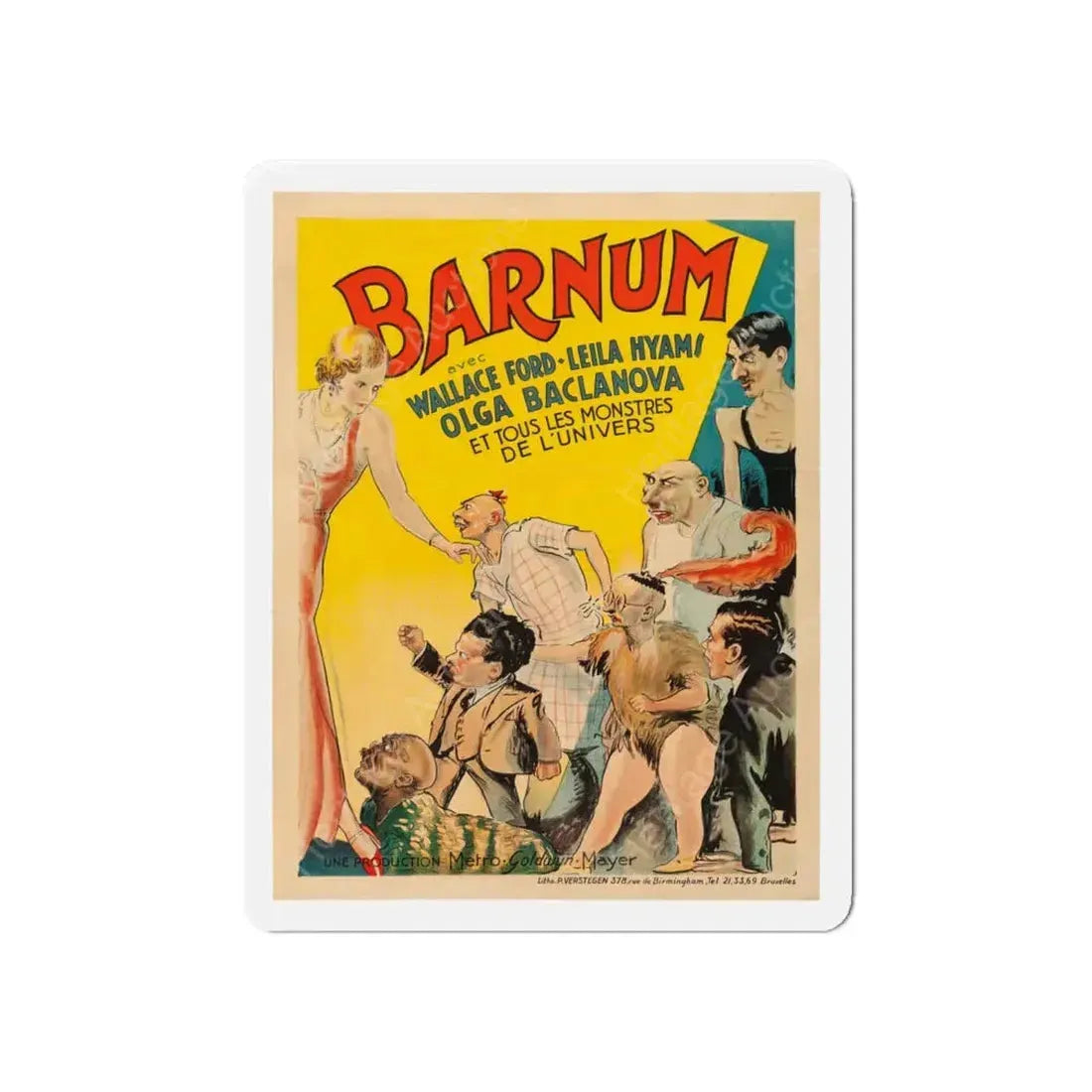 FREAKS (BARNUM) (BELGIAN) 1932 Movie Poster - Refrigerator Magnet 6 Inch - The Sticker Space