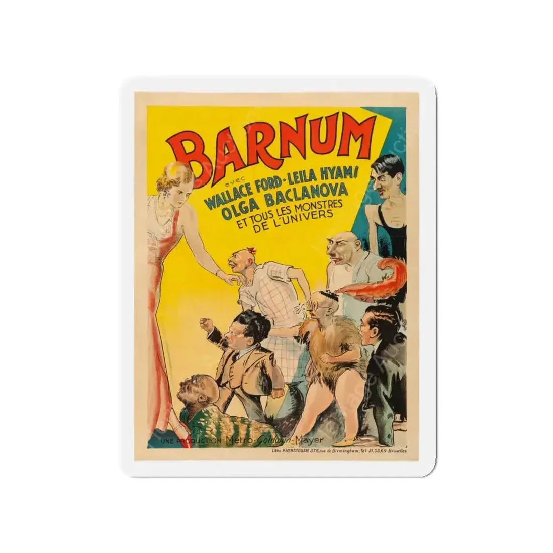FREAKS (BARNUM) (BELGIAN) 1932 Movie Poster - Refrigerator Magnet - The Sticker Space