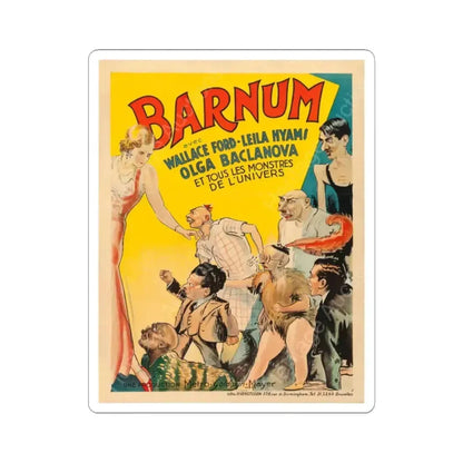 FREAKS (BARNUM) (BELGIAN) 1932 Movie Poster - STICKER Vinyl Kiss-Cut Decal 2 Inch White - The Sticker Space
