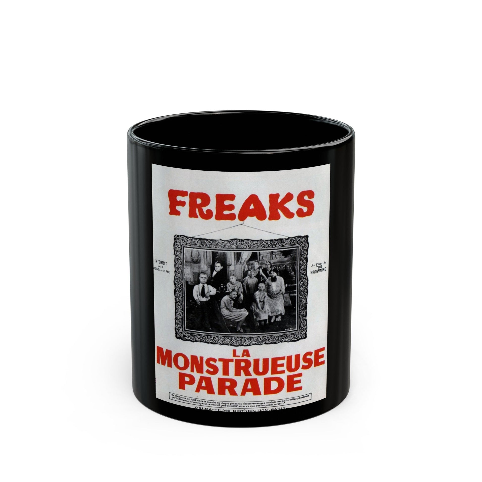 FREAKS (FRENCH) 1932 Movie Poster - Black Coffee Mug-11oz-The Sticker Space