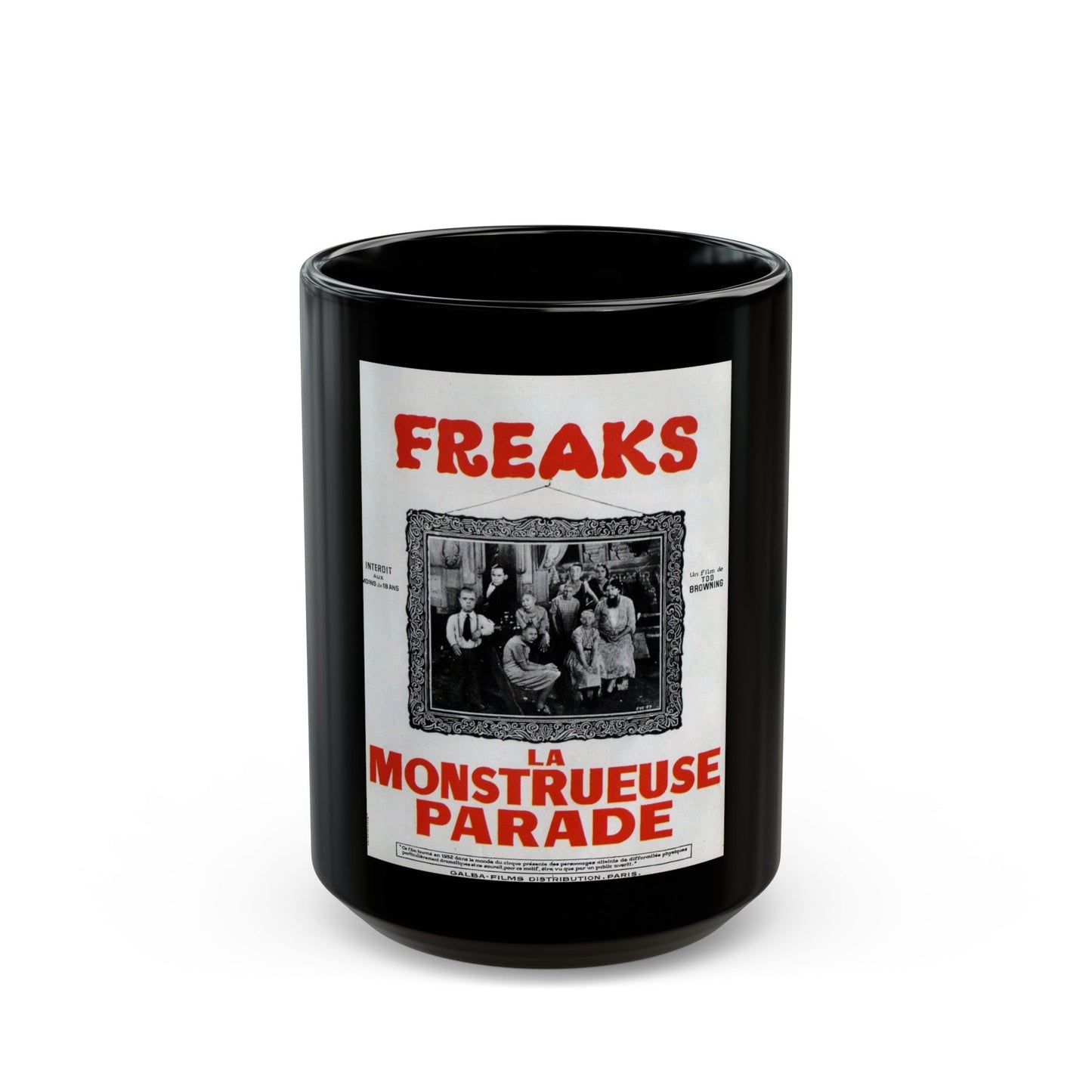 FREAKS (FRENCH) 1932 Movie Poster - Black Coffee Mug-15oz-The Sticker Space