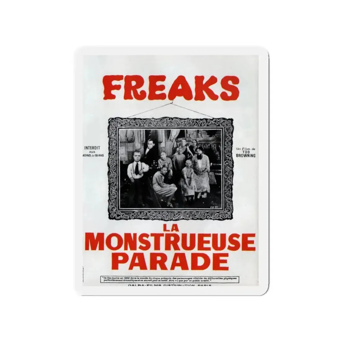 FREAKS (FRENCH) 1932 Movie Poster - Refrigerator Magnet 3 Inch - The Sticker Space