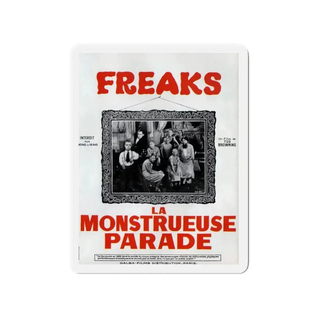 FREAKS (FRENCH) 1932 Movie Poster - Refrigerator Magnet 4 Inch - The Sticker Space