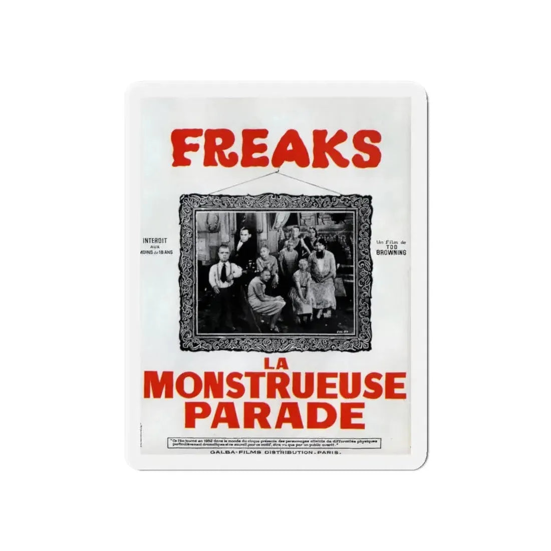 FREAKS (FRENCH) 1932 Movie Poster - Refrigerator Magnet 6 Inch - The Sticker Space