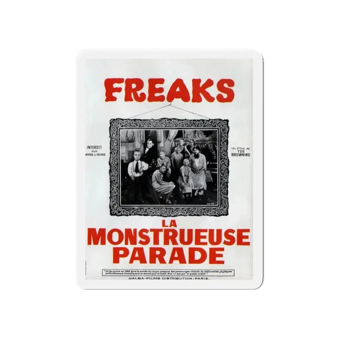 FREAKS (FRENCH) 1932 Movie Poster - Refrigerator Magnet - The Sticker Space