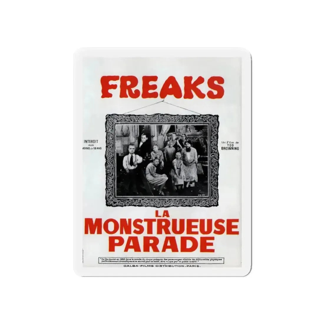 FREAKS (FRENCH) 1932 Movie Poster - Refrigerator Magnet - The Sticker Space