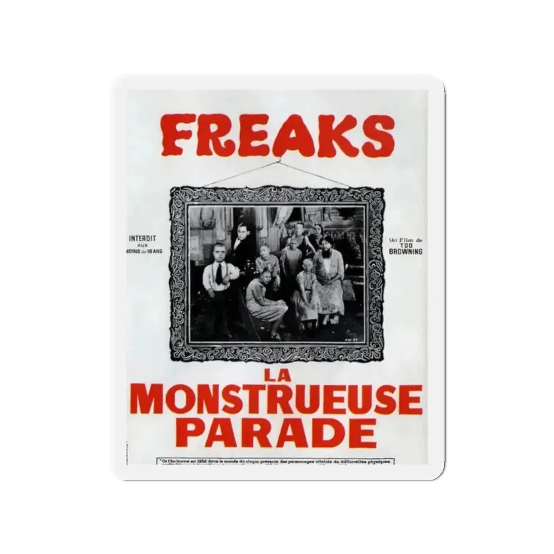 FREAKS (FRENCH) 1932 Movie Poster - Refrigerator Magnet - The Sticker Space