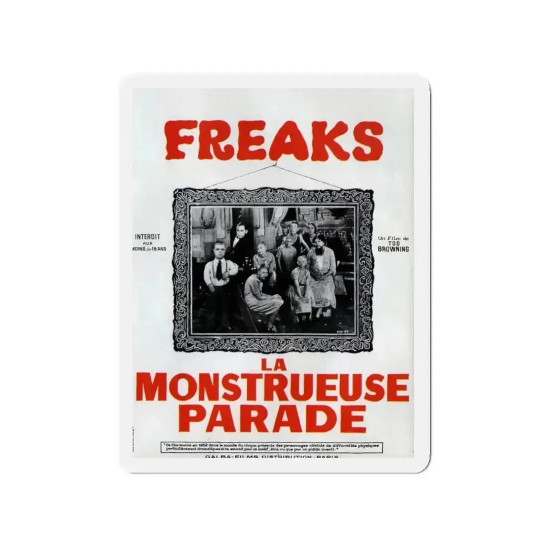 FREAKS (FRENCH) 1932 Movie Poster - Refrigerator Magnet - The Sticker Space