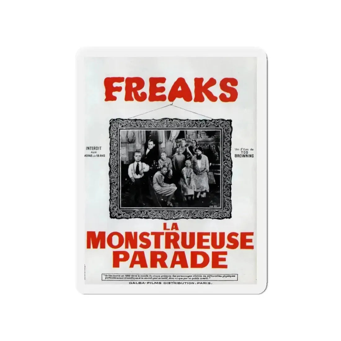 FREAKS (FRENCH) 1932 Movie Poster - Refrigerator Magnet - The Sticker Space