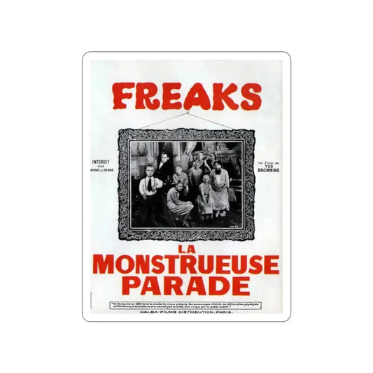 FREAKS (FRENCH) 1932 Movie Poster STICKER Vinyl Die-Cut Decal 2 Inch - The Sticker Space