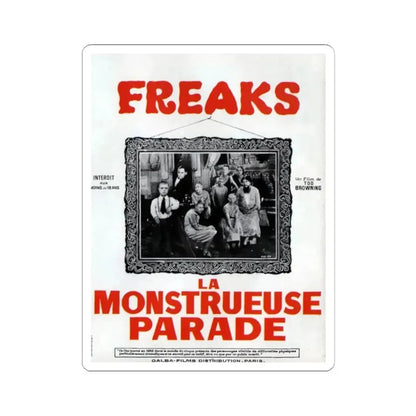 FREAKS (FRENCH) 1932 Movie Poster - STICKER Vinyl Kiss-Cut Decal 2 Inch White - The Sticker Space