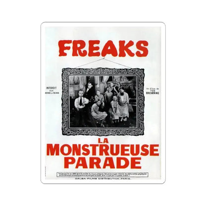 FREAKS (FRENCH) 1932 Movie Poster - STICKER Vinyl Kiss-Cut Decal 6 Inch White - The Sticker Space