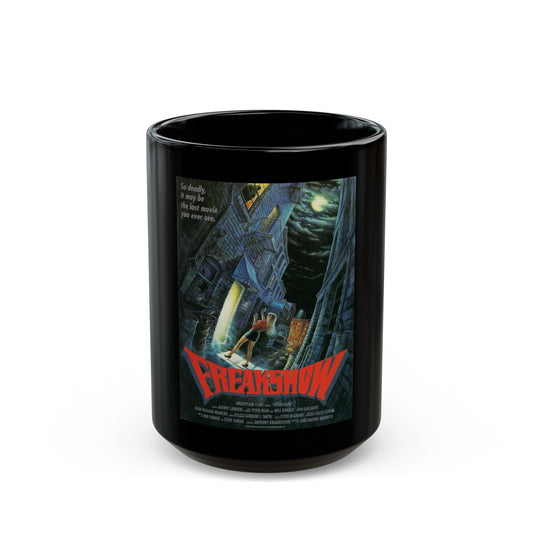 FREAKSHOW 1989 Movie Poster - Black Coffee Mug-15oz-The Sticker Space