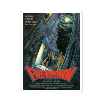 FREAKSHOW 1989 Movie Poster - STICKER Vinyl Kiss-Cut Decal 2 Inch White - The Sticker Space