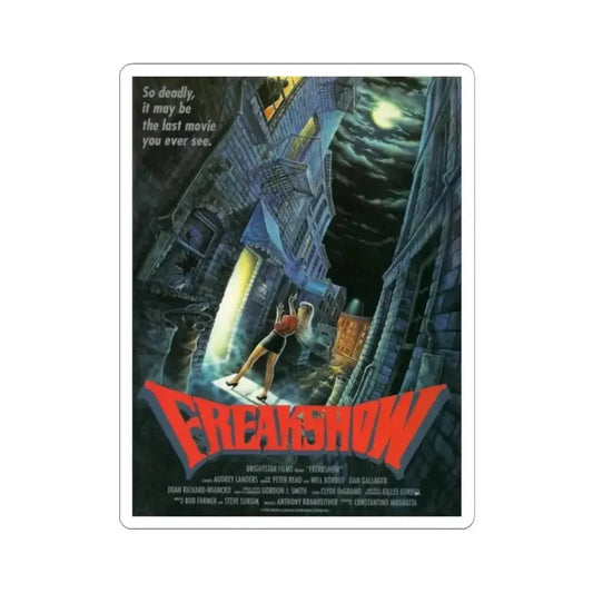 FREAKSHOW 1989 Movie Poster - STICKER Vinyl Kiss-Cut Decal 2 Inch White - The Sticker Space