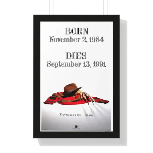 FREDDY'S DEAD (TEASER) 1991 - Framed Movie Poster 16″ x 24″ Black - The Sticker Space