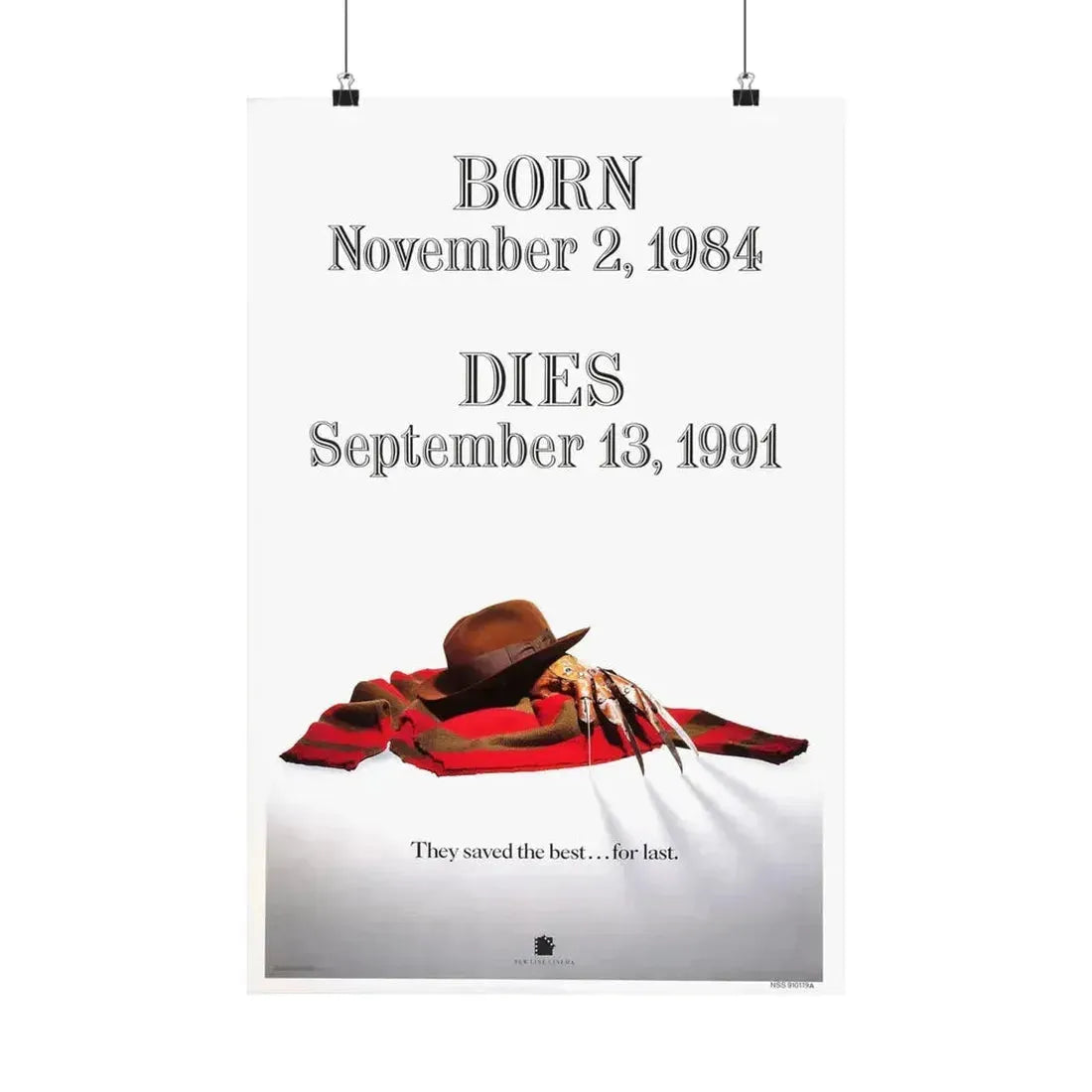 FREDDY'S DEAD (TEASER) 1991 - Paper Movie Poster 16″ x 24″ Matte - The Sticker Space